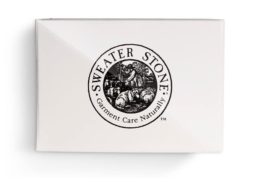 Sweater Stone Sweater Stone - The Original Since 1985 - Garment Care for Sweaters and Knits - A Pumice-Like Brick for Removing Pilling and Balling - A Knitters Secret - Made in The USA