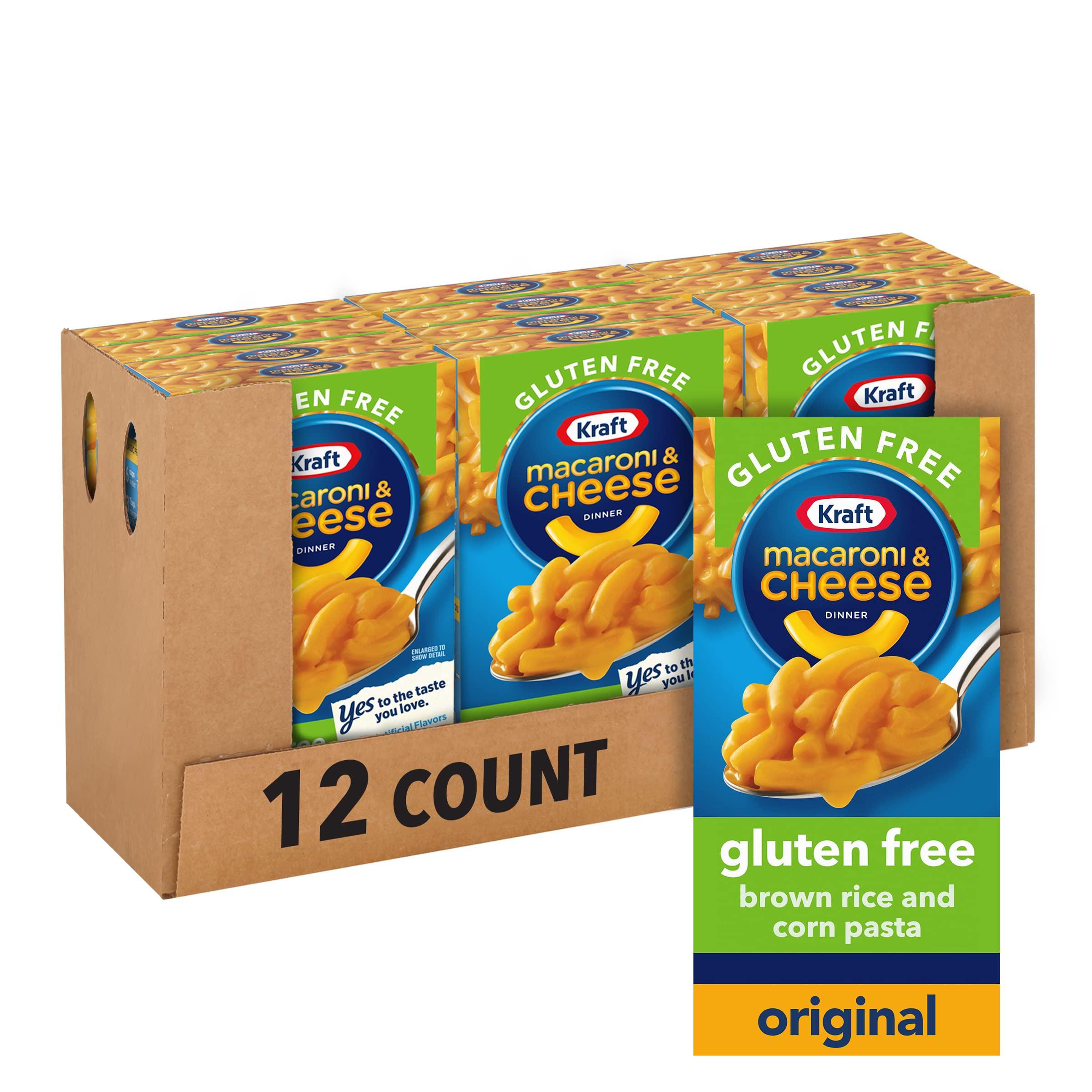 Kraft Kraft Gluten Free Original Macaroni & Cheese Dinner (12 ct Pack, 6 oz Boxes)