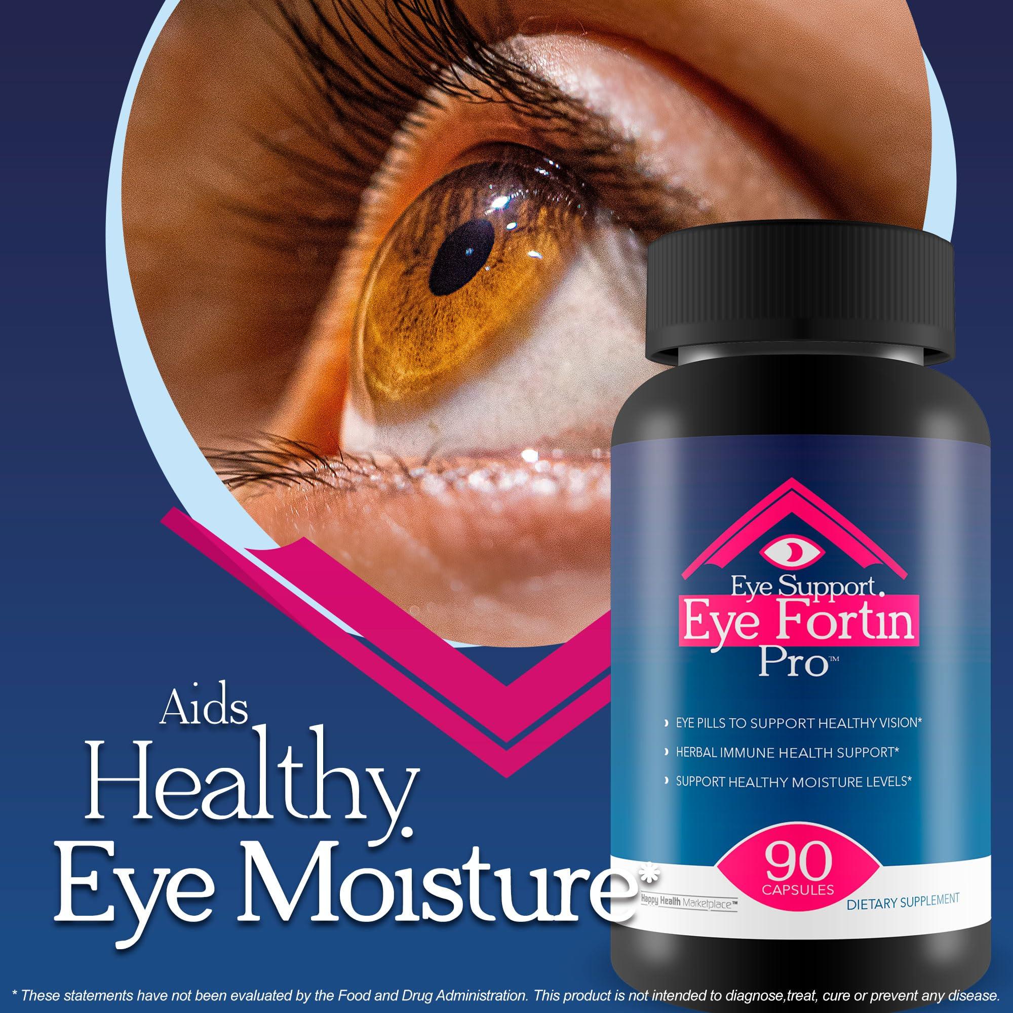 Happy Health Marketplace Eye Support Eye Fortin Pro - Our Best Eye Pills for Vision - Eye Care Supplements Healthy Vision Supplement - Herbal Vision Supplements for Adults - Pro Eyefortin Supplement Eye Support Vitamins
