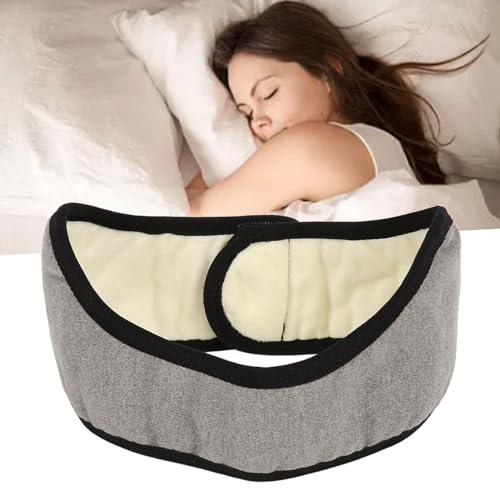 Agatige Soundproof Sleep Earmuff Headband, Sleeping Noise Cancelling Ear Wrap Ear Muffs Winter Women Sleep Mask for Men Women (Grey)