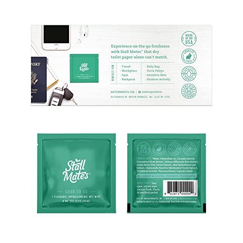 Stall Mates Wipes Stall Mates Wipes - Flushable Wipes | Individually Wrapped | Travel Friendly | Unscented with Vitamin-E & Aloe | (30 on-the-go singles)