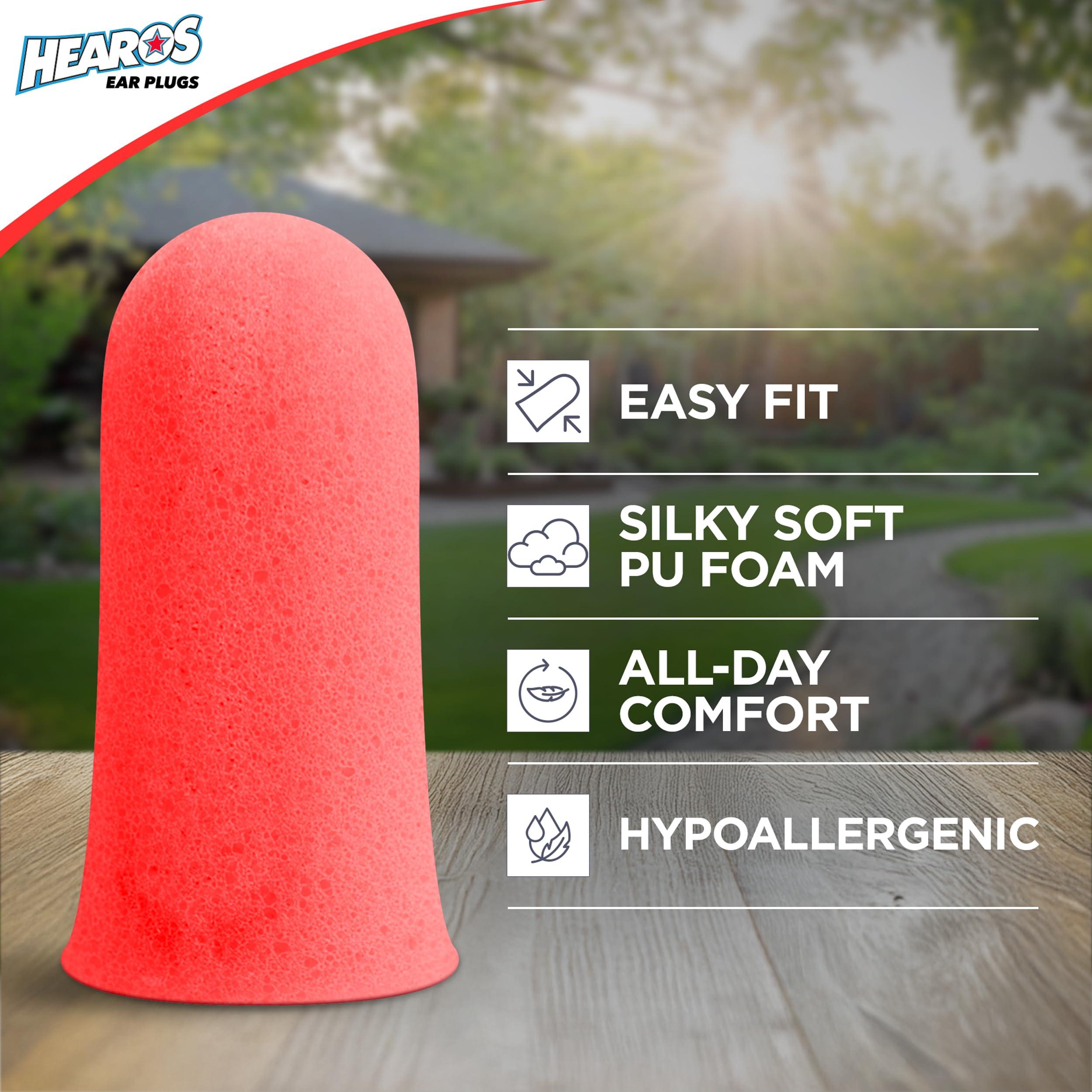 Hearos Hearos Radical Protection Foam Ear Plugs, Hearing Protection, NRR 33, 12 Pair, Orange (5801)