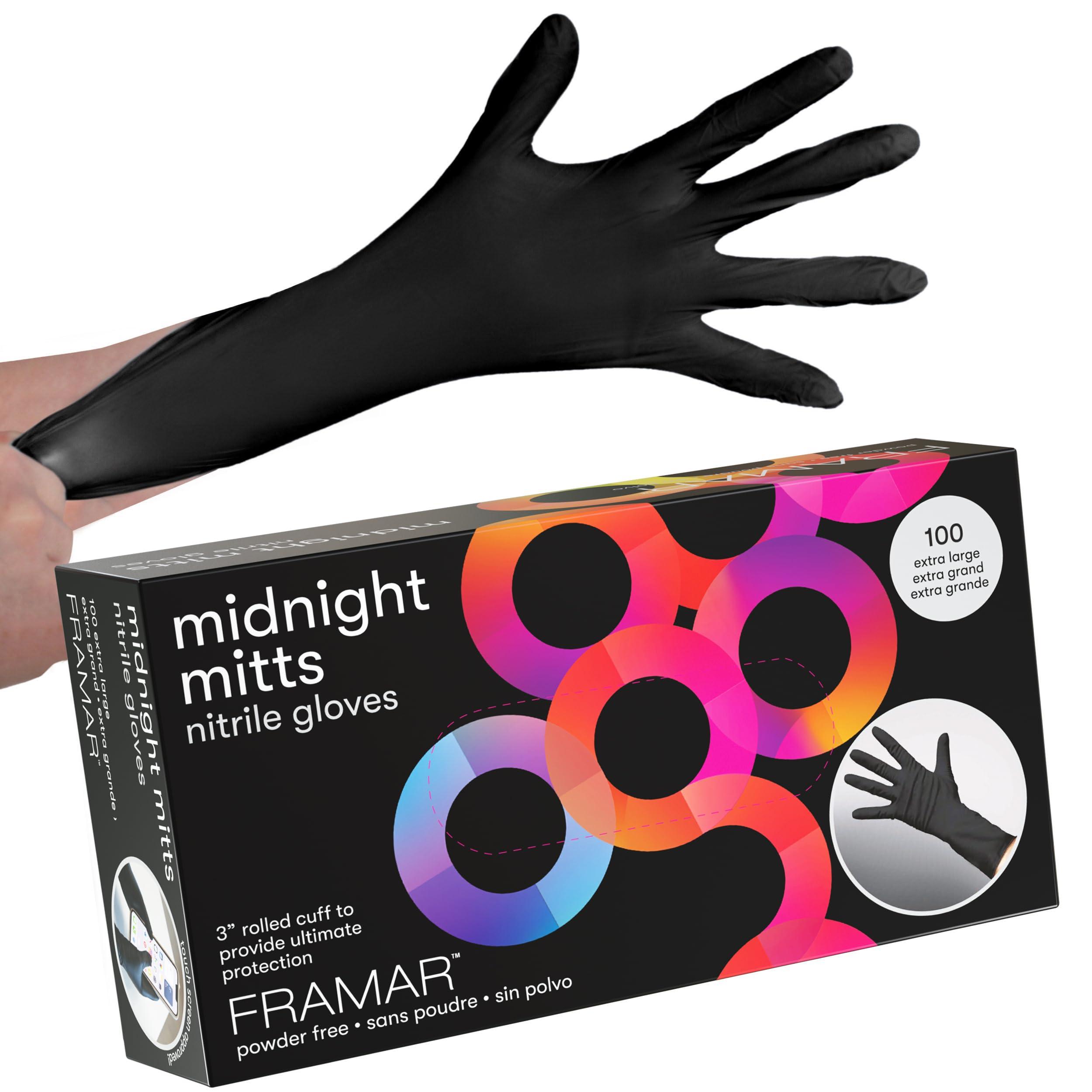 FRAMAR FRAMAR Black Nitrile Gloves xl xl Nitrile Gloves, Black Disposable Gloves xl Gloves Disposable Latex Free, Vinyl Gloves xl, Black Gloves Disposable, Black Latex Gloves xl, Guantes Desechables 100