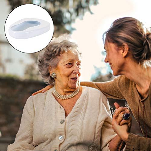 HEALLILY HEALLILY Portable Bedpans for Women Men Elderly Enamel Bed Bound Urinal Bedridden Patient Home Bed Pan Emergency Device (White)