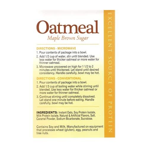 FITWISE FITWISE - High Protein Oatmeal, 15g Protein, Low Carb, Low Calorie, Low Fat, Sugar Free, Keto Friendly, Ideal Protein Compatible, 7 Servings Per Box (Maple Brown Sugar)