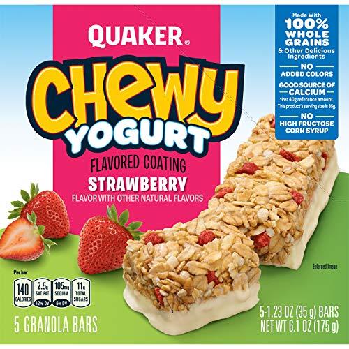 Quaker Quaker Chewy Yogurt Granola Bar, Strawberry 5 Count (Pack of 1)