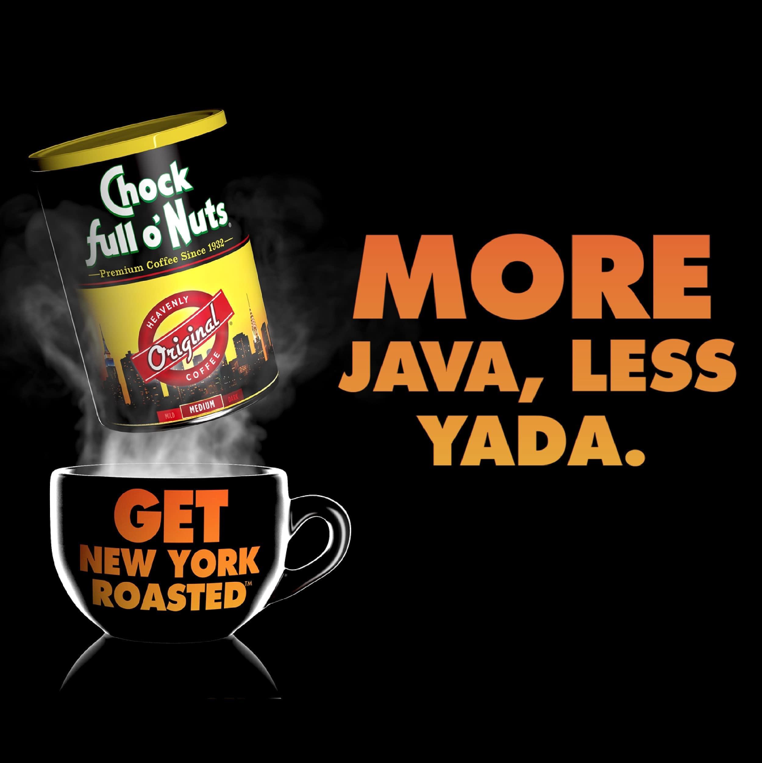 Chock Full o' Nuts Chock Full oNuts Dark & Bold Roast, Dark Roast Ground Coffee Gourmet Arabica Coffee Beans Bold, Full-Bodied and Intense Coffee (23 Oz. Can)