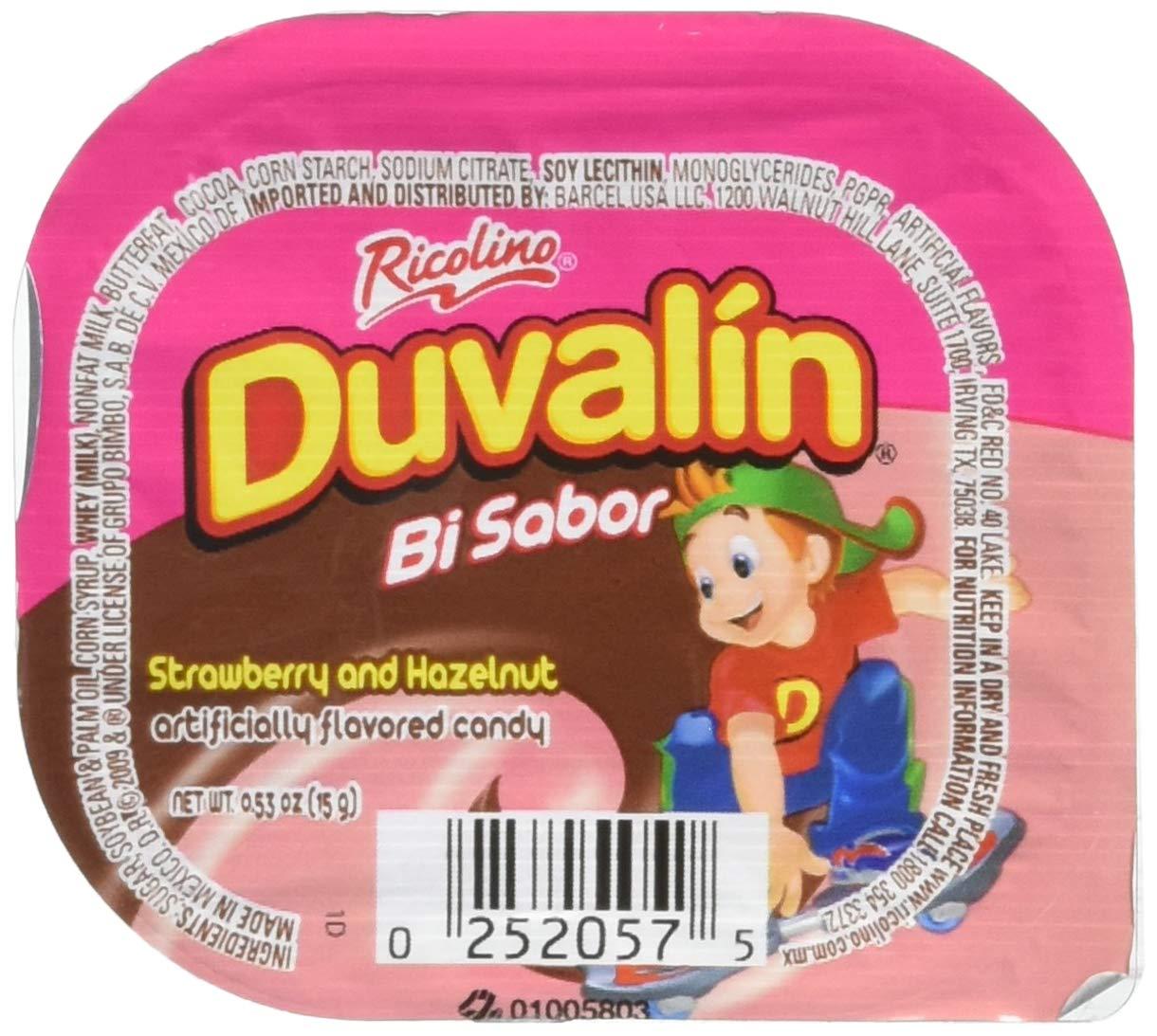 RICOLINO Duvalin Bi Sabor Strwberry and Hazelnut , 0.53 Ounce