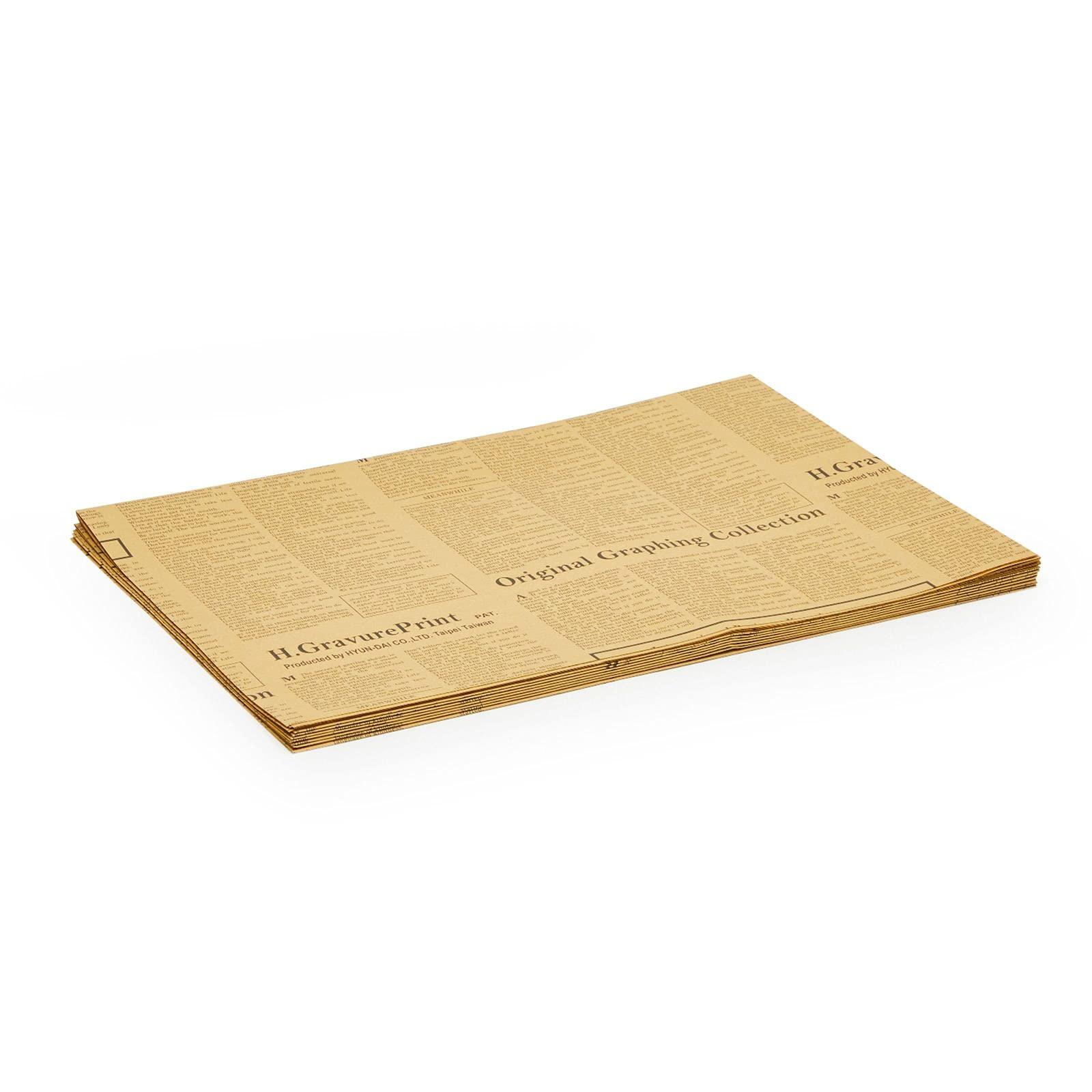 Juvale Juvale 12 Sheets of Kraft Paper - Vintage Newspaper Wrapping Paper - Brown Gift Wrap for Arts and Crafts, Bulletin Board Easel, DIY Projects (28 x 20 Inches)