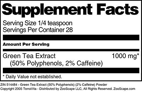 TerraVita Green Tea Extract (50% Polyphenols) (2% Caffeine) Powder (1 oz, ZIN: 514484) - 2 Pack
