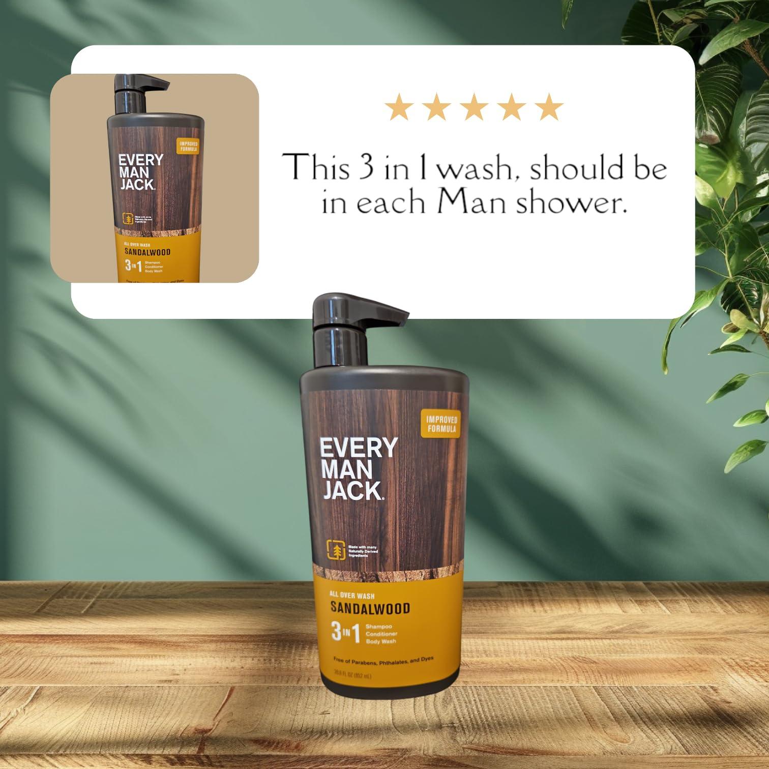 Every Man Jack WASH MENS 3N1 SANDALWOOD
