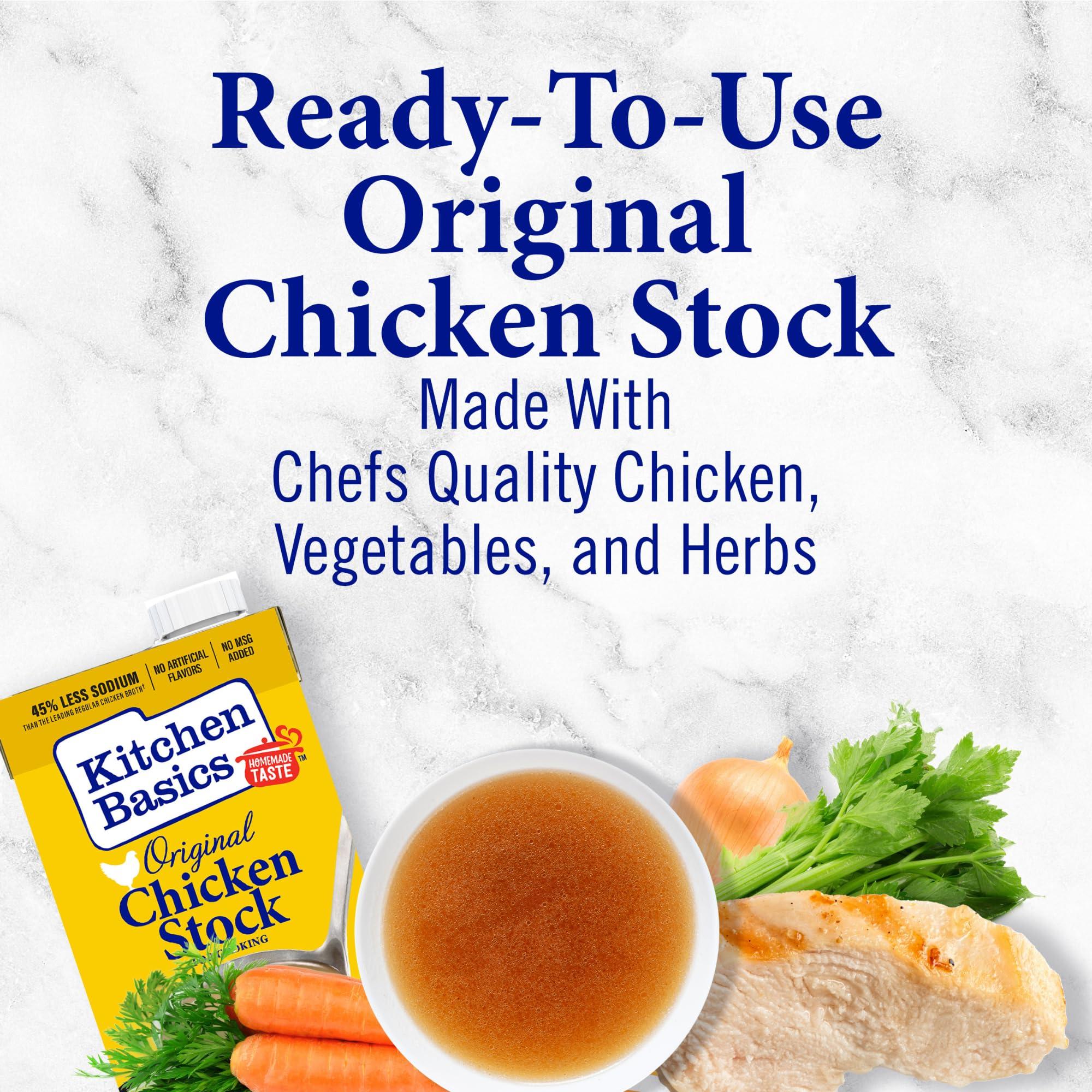 Kitchen Basics Kitchen Basics Original Chicken Stock, 32 oz (Pack of 12) | No Artificial Flavors, Gluten Free, No MSG added |