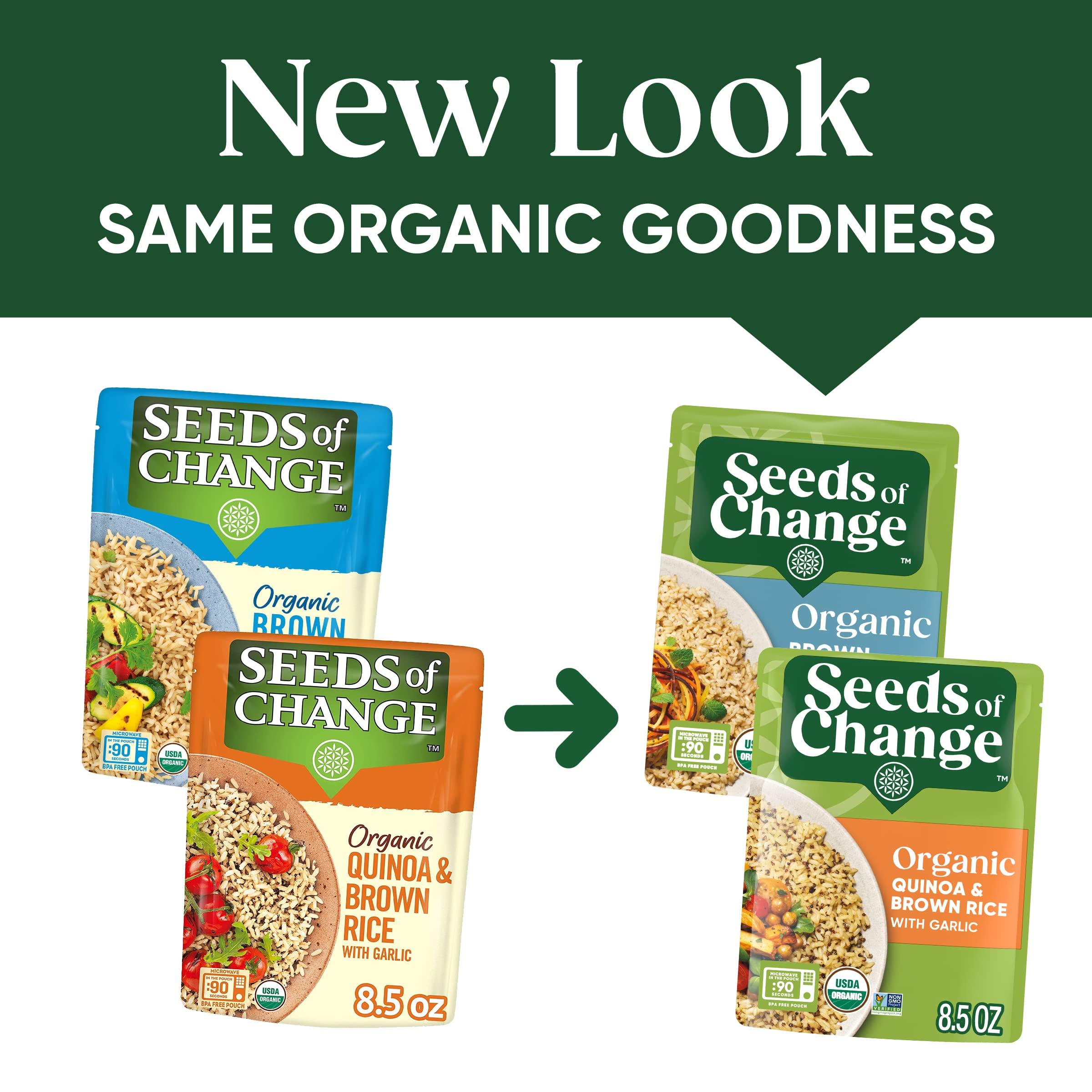 SEEDS OF CHANGE SEEDS OF CHANGE Organic Rice Variety Pack Quinoa and Brown Rice with Garlic & Whole Grain Brown Basmati Rice 8.5 oz. (Pack of 6)