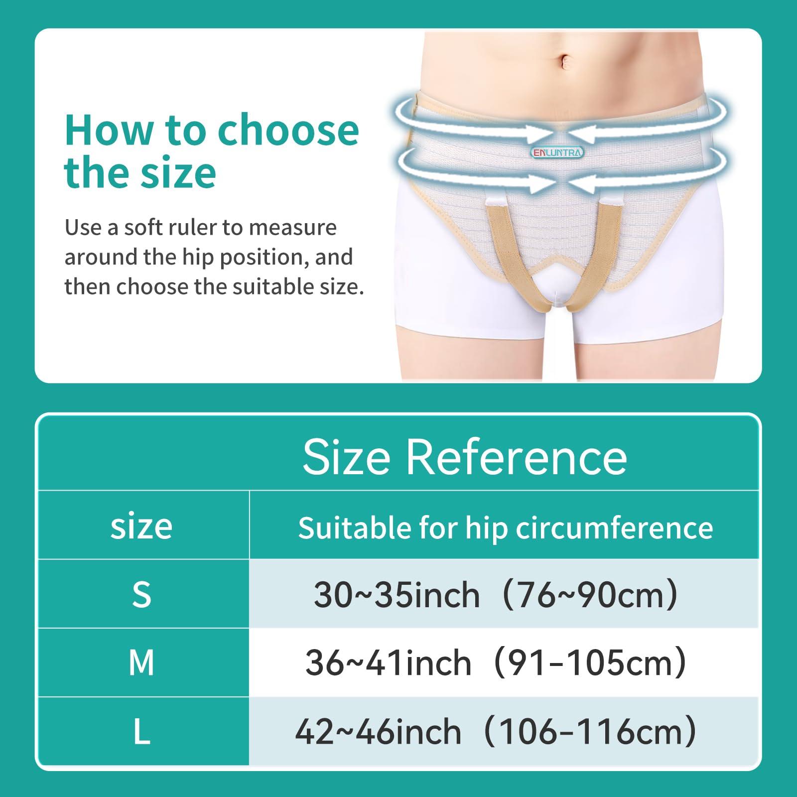 ENLUNTRA ENLUNTRA Hernia Belts for Men Adjustable Inguinal Hernia Support Belt for Men & Women with 4 Compression PadsHernia Support Truss for Single/Double Inguinal or Sports HerniaM