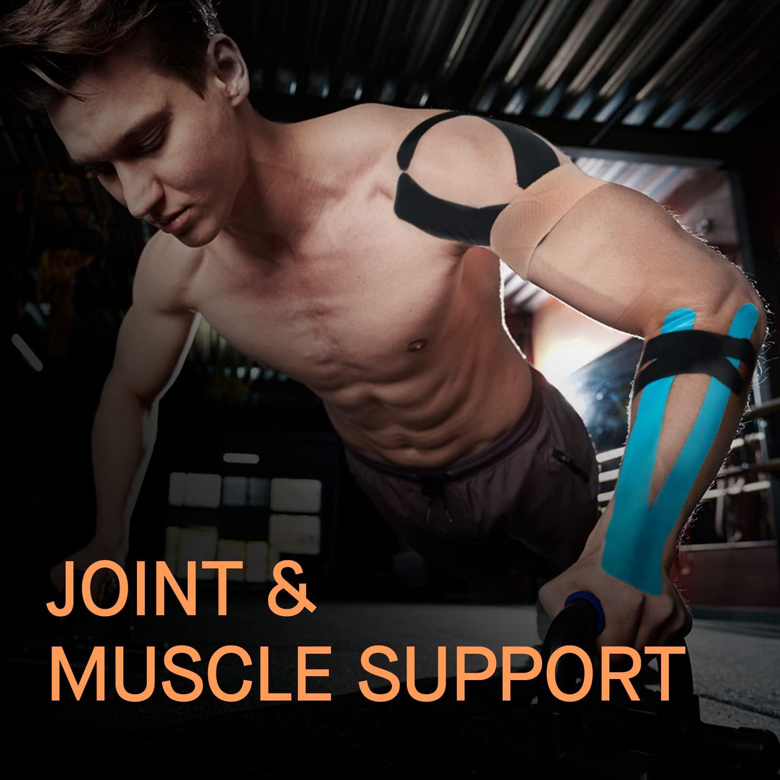 OK TAPE OK TAPE Kinesiology Tape, Basic Original Cotton Elastic Athletic Tape for Support and Recovery, Sports Tape Therapeutic Pain Relief, 2in16.4ft Uncut Roll - Pink