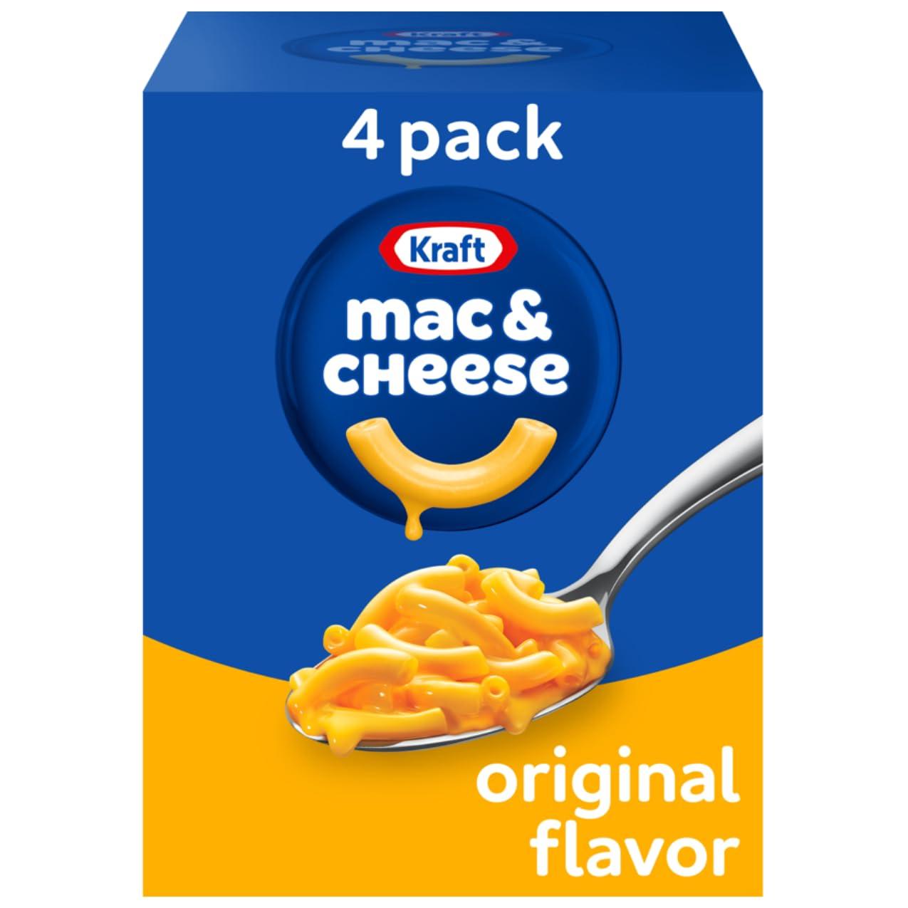 Kraft Kraft Original Mac & Cheese Macaroni and Cheese Dinner, 4 ct Pack, 7.25 oz Boxes