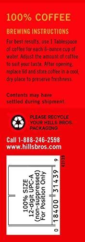 Hills Bros Hills Bros Original Mild Blend Ground Coffee, Light Roast, Smooth and Balanced for a Rich Light Coffee Taste 30.5 Ounce (Pack of 8)