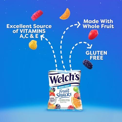 Welch's Welch\'s Fruit Snacks, Mixed Fruit, Gluten Free, Bulk Pack, Individual Single Serve Bags, 0.8 oz (Pack of 40)
