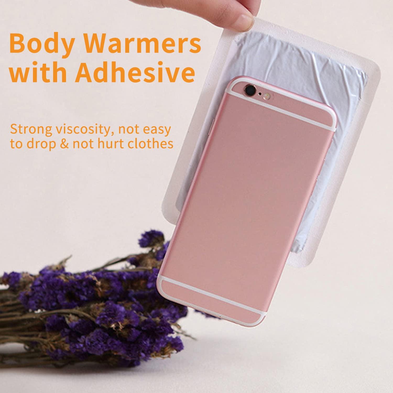 WOTING Body Warmers Adhesive 40 Packs, Disposable Body Warmers Long Lasting Safe Natural Odorless Air Activated Warmers Up to 12 Hours of Heat - Stick Body Warmers Natural Warm Patch for Cold Weather