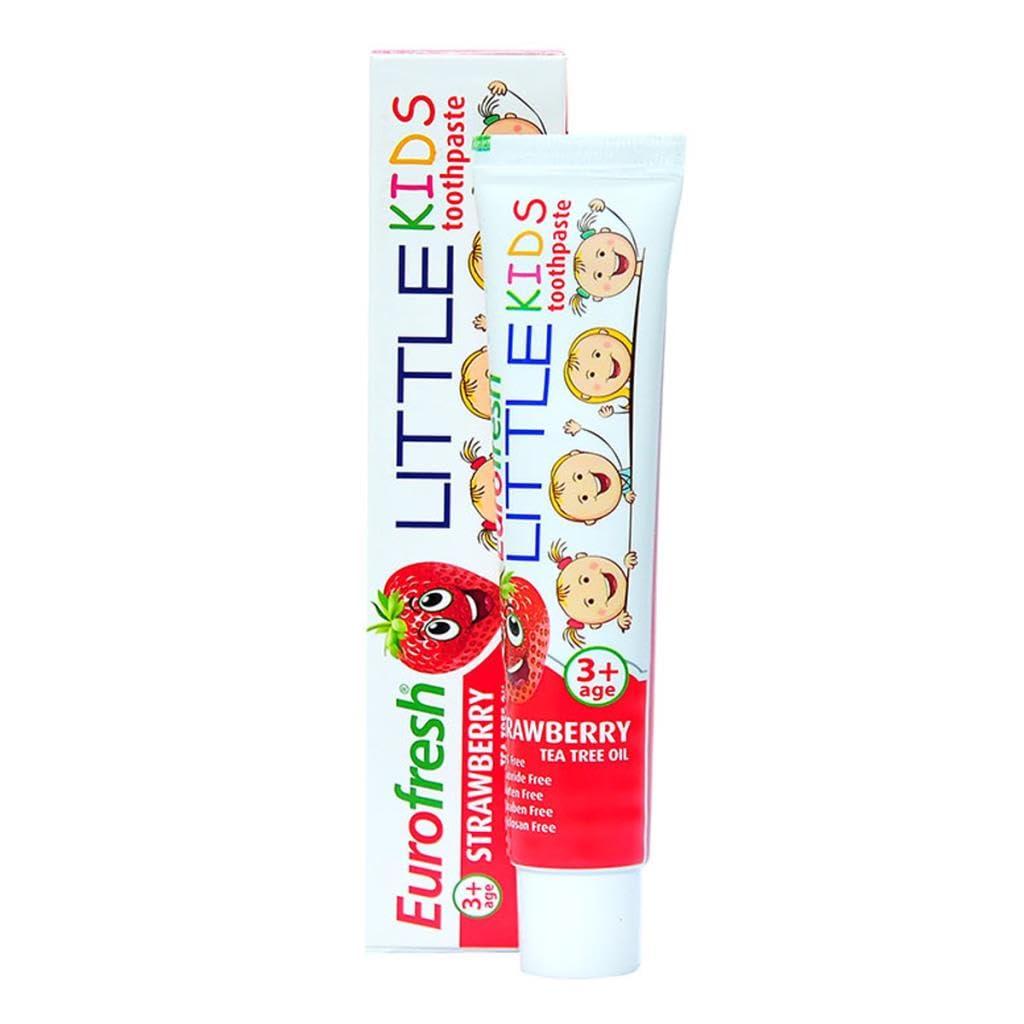 FARMASi Farmasi Eurofresh Little Kids for 3+Age Children Strawberry and Tea Tree Oil Gluten , Flouride , SLS ,Paraben , Triclosan Free Toothpaste 50 g 1.76 oz.