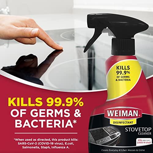 Weiman Weiman Disinfecting Stovetop Cleaner & Stainless Steel Cleaner - 22 Ounce - Daily Appliance Kitchen Cleaning Kit