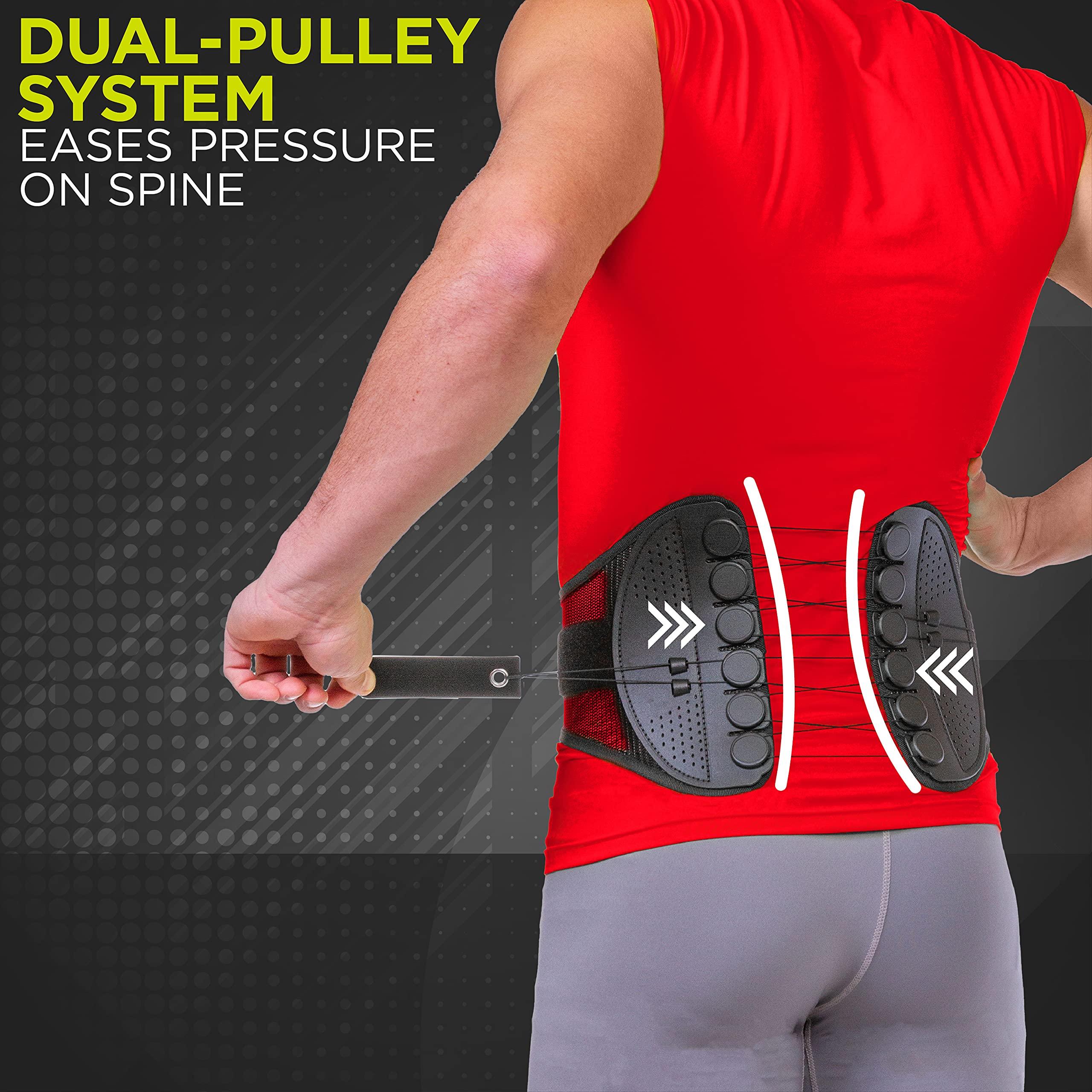 BraceAbility BraceAbility Spine Sport Back Brace - Athletic Men's and Women's Workout Lumbar Corset for Exercising, Running, Golfing, Driving, Fishing, Active Nurses and Police Work (Small)