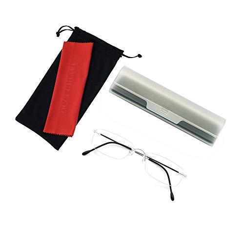 OCCI CHIARI OCCI CHIARI Reading Glasses 1.0 For Women Men Eye Reader with Titanium Frameless Durable Spring Hinge 1.0 1.5 2.0 2.5 3.0 3.5 1.25 1.75 2.25 2.75