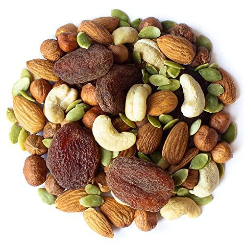 Food to Live Food to Live Organic Active Life Trail Mix, 8 Ounces  Raw and Non-GMO Snack Mix Contains Cashews, Pumpkin Seeds, Apricots, Hazelnuts, Almonds. Vegan Superfood, Kosher, No Added Sugar, Bulk