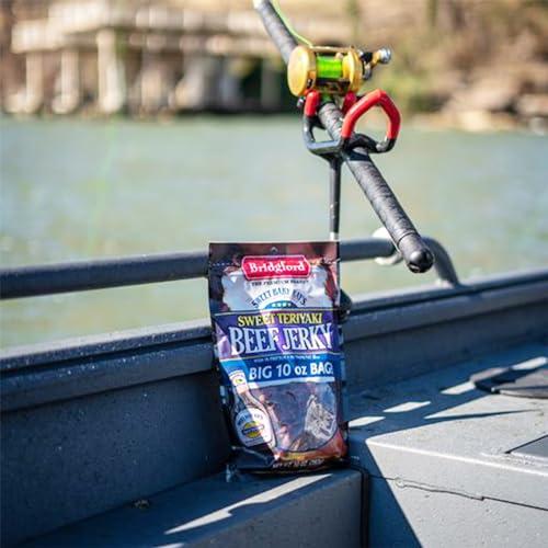 Bridgford Bridgford Sweet Baby Rays Beef Jerky Sweet Teriyaki 10 oz Pack of 3 - High Protein Beef Jerky for Low Carb and High Protein Diets - Beef Jerky Teriyaki for On the Go Snacking and Busy Lifestyles