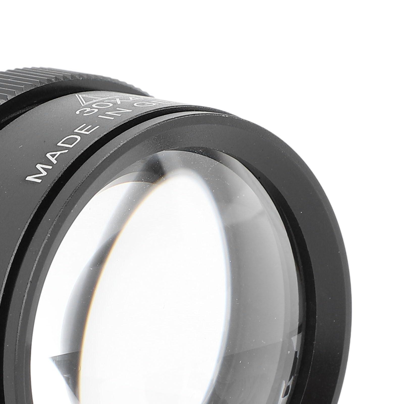 Diydeg 30X Optics Loupes Magnifier Loop, Professional Jewelry Magnifier Glasses Magnifying Lens, Portable Pocket Jewelry Loupe Desktop Reading Magnifier Lens for Jeweler, Stamps