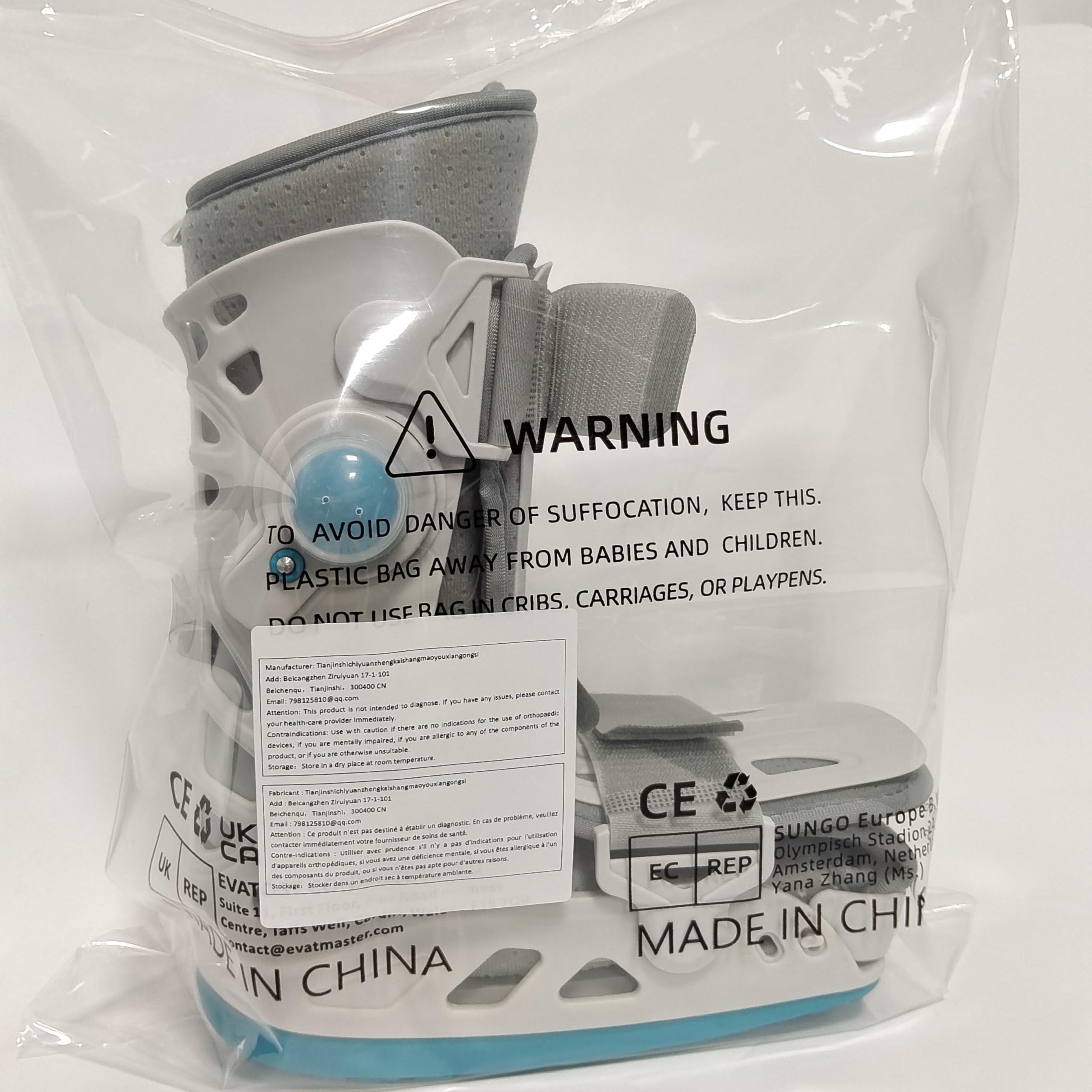 Tairibousy Tairibousy Walker Fracture Boot Air Cam Walker Boot Inflatable Walking Boot for Achilles Tendon Surgery, Acute Ankle Sprains, Broken Toe Foot, Post Op Care (S)