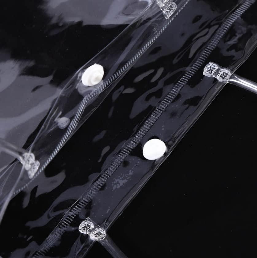 Rikyo Rikyo 12 pc Clear Gift Bags,Plastic Gift Bags with Handle and Button, Reusable Transparent PVC Gift Wrap Tote Bag for Bridal Party Favor, Baby Shower, Wedding Favor, Shopping Bag Bulk (10x8x3)