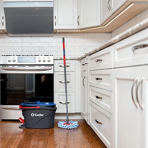 O-Cedar O-Cedar RinseClean Spin Mop & Bucket System + 2 Extra Mop Heads| Clean with Clean Water | Removes 99% of Bacteria