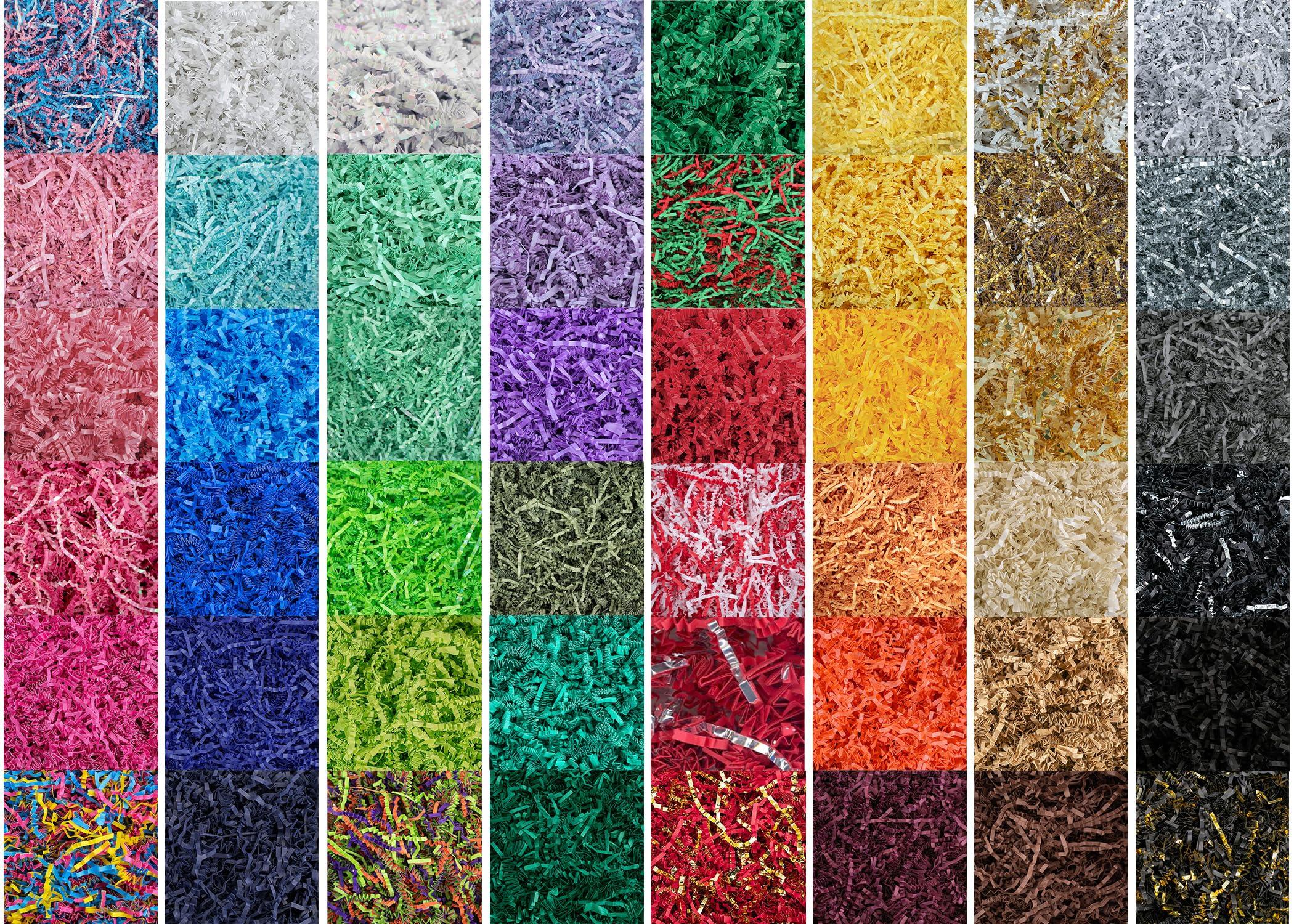 MagicWater Supply MagicWater Supply - White & Light Pink (1 LB per color) - Crinkle Cut Paper Shred Filler great for Gift Wrapping, Basket Filling, Birthdays, Weddings, Anniversaries, Valentines Day