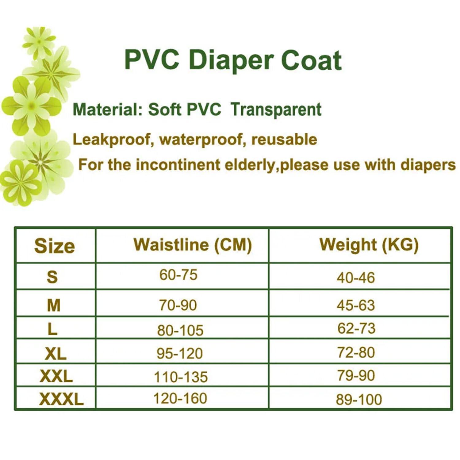 ZALIX Plastic Pants for Adults with Incontinence,Adult Incontinence Pants,Adult Pull-On Over Pants Waterproof Incontinence Brief,Washable Leak Resistant,Unisex Soft,Noiseless and Reusable