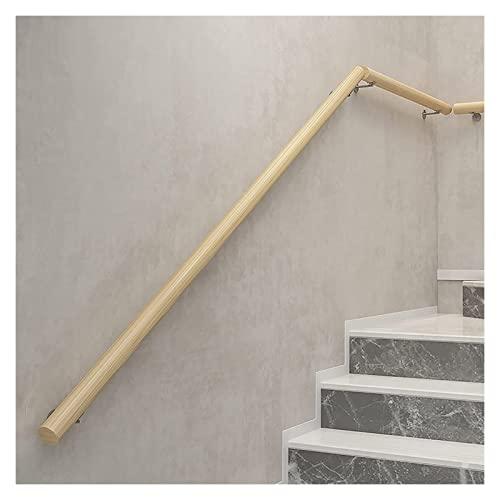 ALDEPO ALDEPO Grab Bars Wooden Stair Handrails with Fittings, Elderly/Disabled Non-Slip Banister Handrail, Wall/Indoors/Attic/Kindergarten Decor Grab Bar, Safety Stair Rail/5M (Color : 6m)