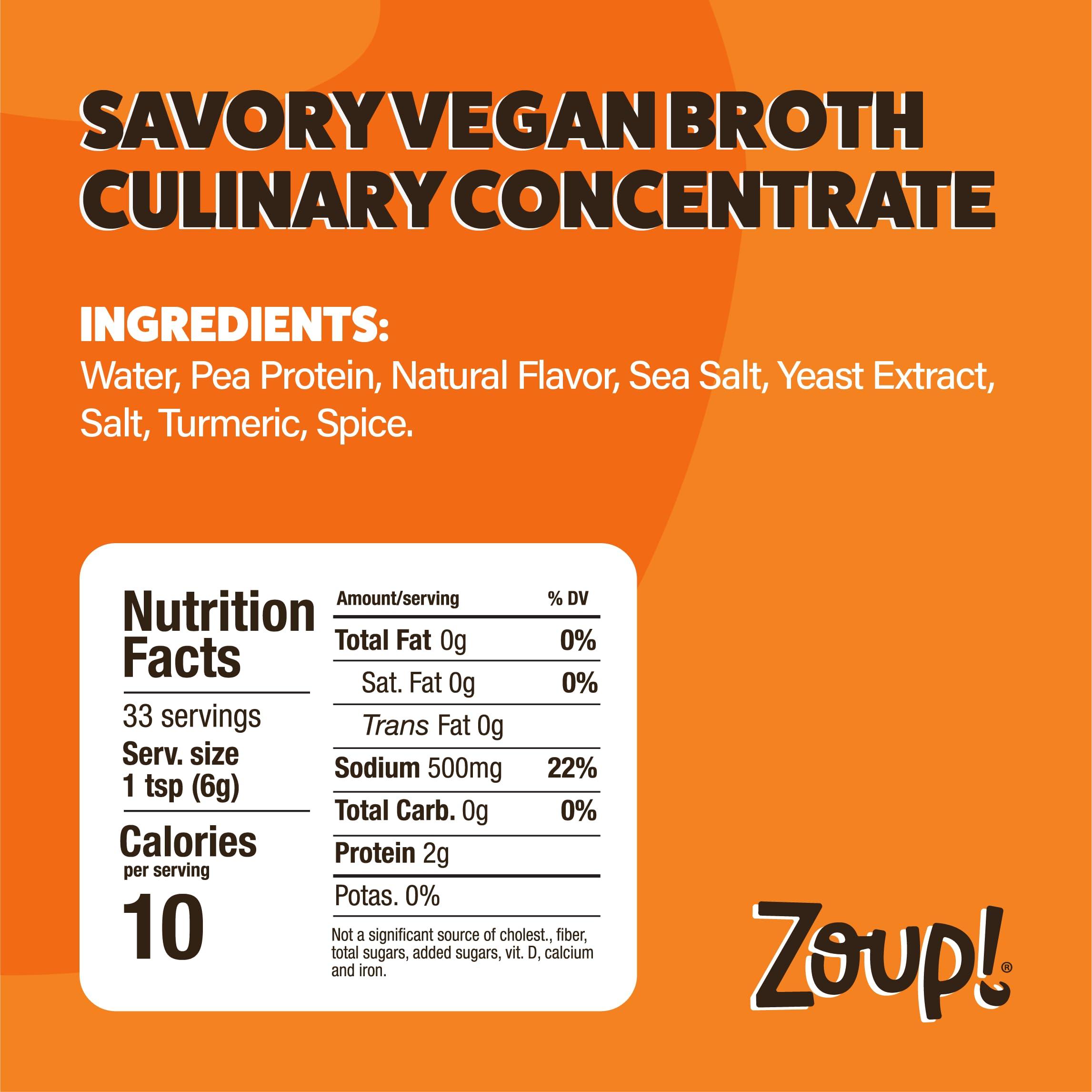 Zoup! Zoup! Good, Really Good Savory No-Chicken Vegan Broth Culinary Concentrate, 1 Pack, 8 Oz