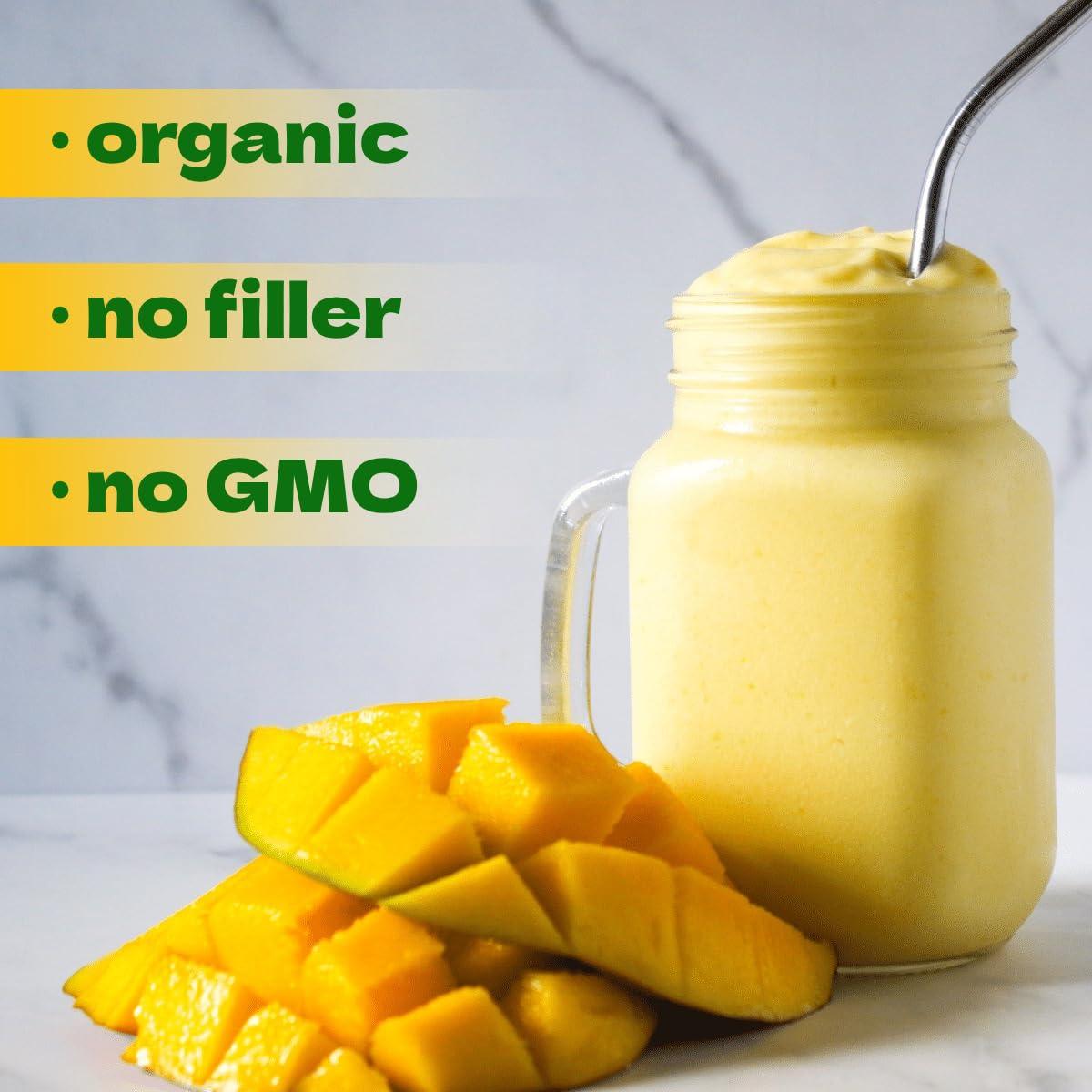 Beleon Goods For Life Organic Mango Powder - Pure All Natural Mango Powder for Drinks, Smoothies, Juice, Beverage, Baking, 8 oz