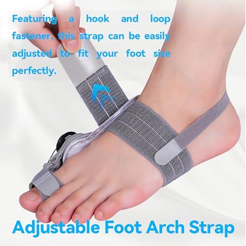 Shengchuang Bunion Corrector for Man and Women Big Toe, Adjustable Bunion Splint for Bunion Relief, Orthopedic Toe Straightener with Anti-slip Heel Strap and Silicone Pad, Suitable for Left and Right Feet.
