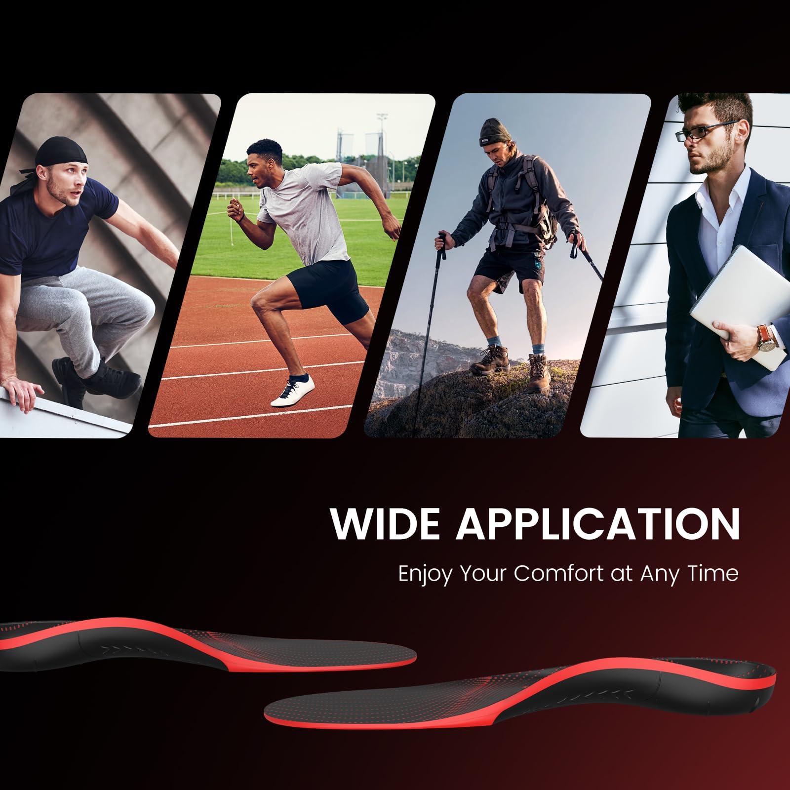 ONJOCK ONJOCK Plantar Fasciitis Strong Arch Support Insoles,Heavy Duty High Arch Support Inserts for Pain Relif (220+lbs),Flat Feet Orthotic Insoles Gel Shoe Inserts [XL: Men 12.5-14.5/Women 13.5-15.5]