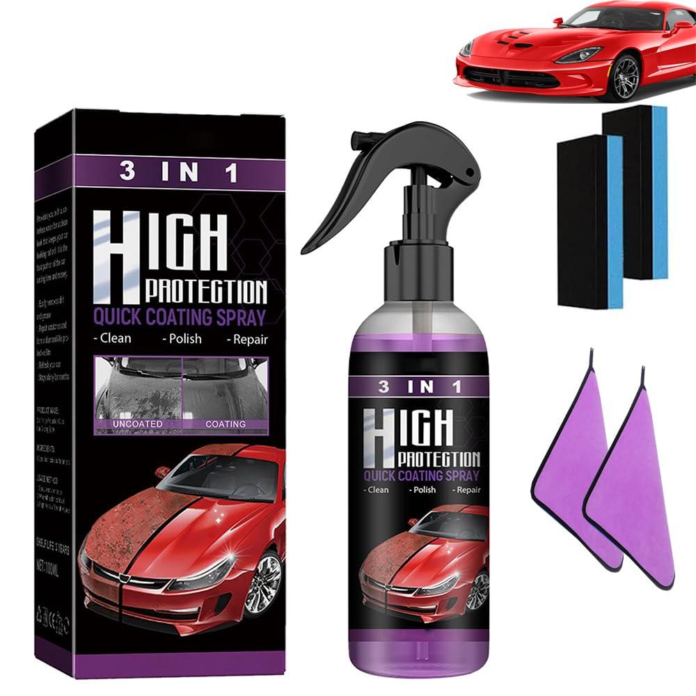 Jonissi 3-in-1 Car Coating Spray, Qpcases 3 in 1 High Protection Quick Car Coating Spray, High Protection 3 in 1 Spray, 3 in 1 Ceramic Car Coating Spray, Kreypo Ceramic Coating (1PC-30ML)