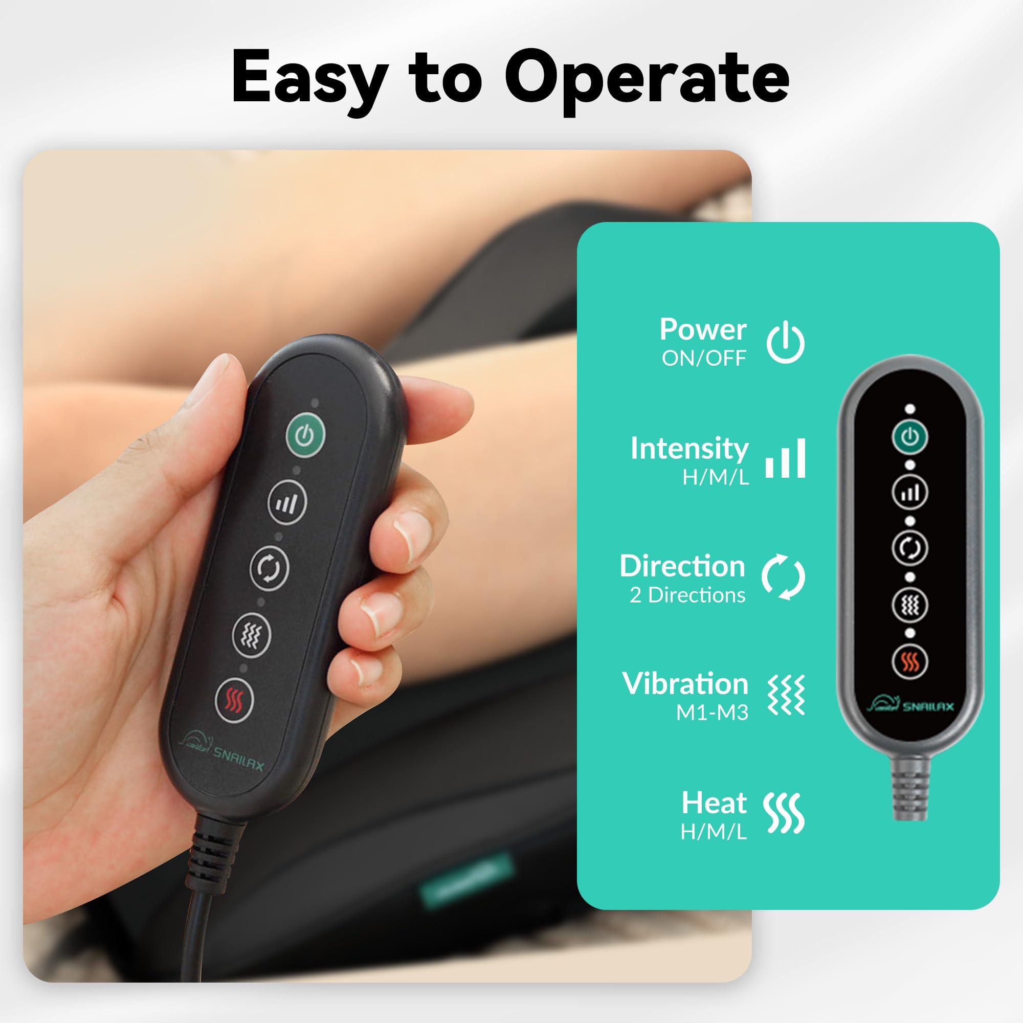 Snailax Snailax Back Massager for Back Pain Deep Tissue, Shiatsu Lower Back Neck Massager with Heat, Kneading Massage Pillow for Back Neck Shoulder, Valentine Gift(Black)