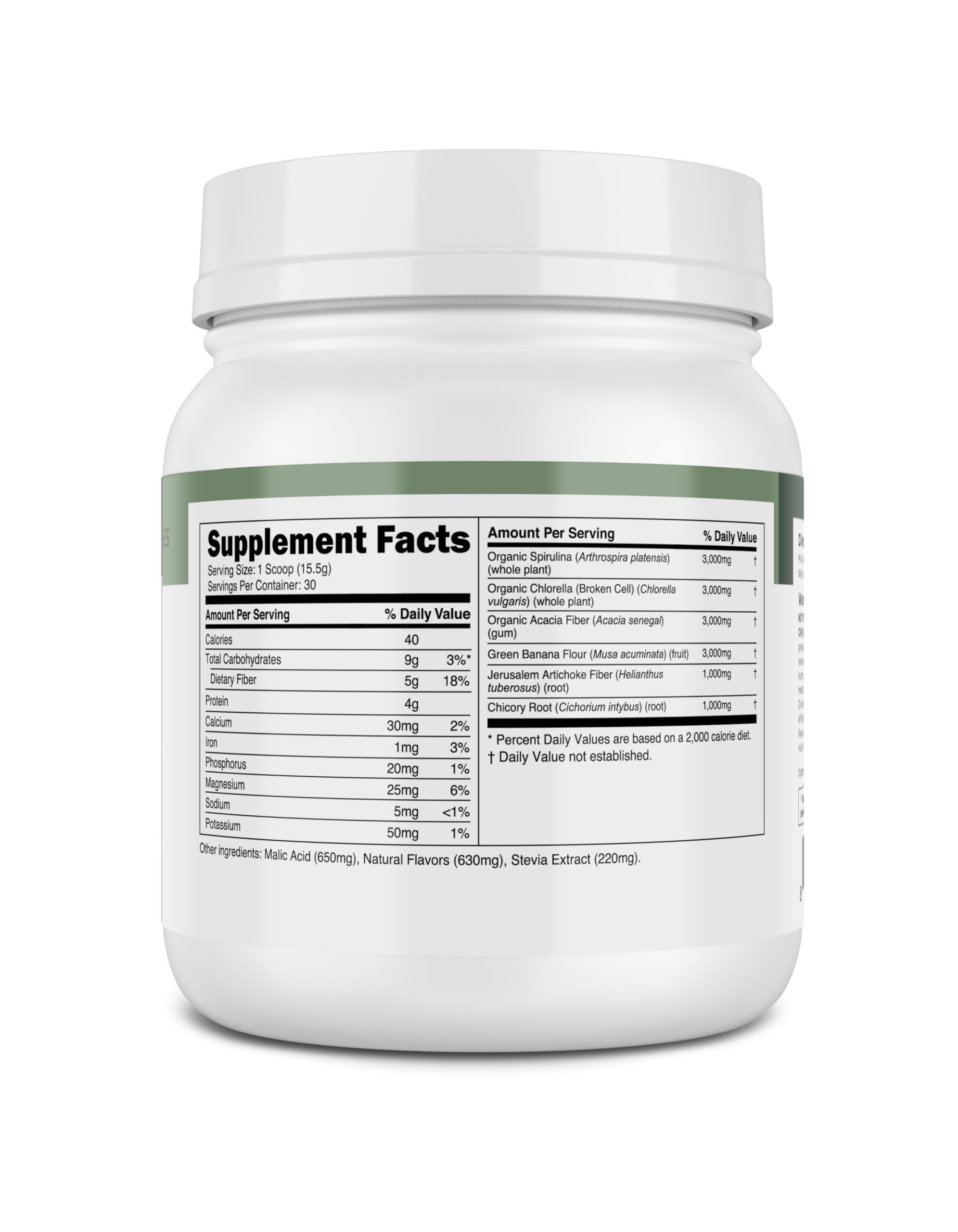 Transparent Labs Transparent Labs Prebiotic Greens - Superfood Powder & Antioxidants Supplement with Organic Spirulina, Chloerra, Acacia Powder, & Green Banana Powder - 30 Servings, Peach Mango