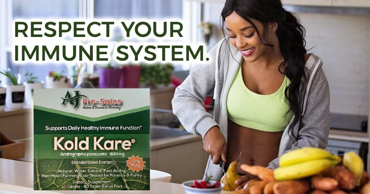 Kare-N-Herbs Kold Kare Daily Immune Health Function, 40 Count, Pack of 2 - Effective Against Cold, Sinus, Allergy Symptoms | Non-Habit Forming | No Side Effects