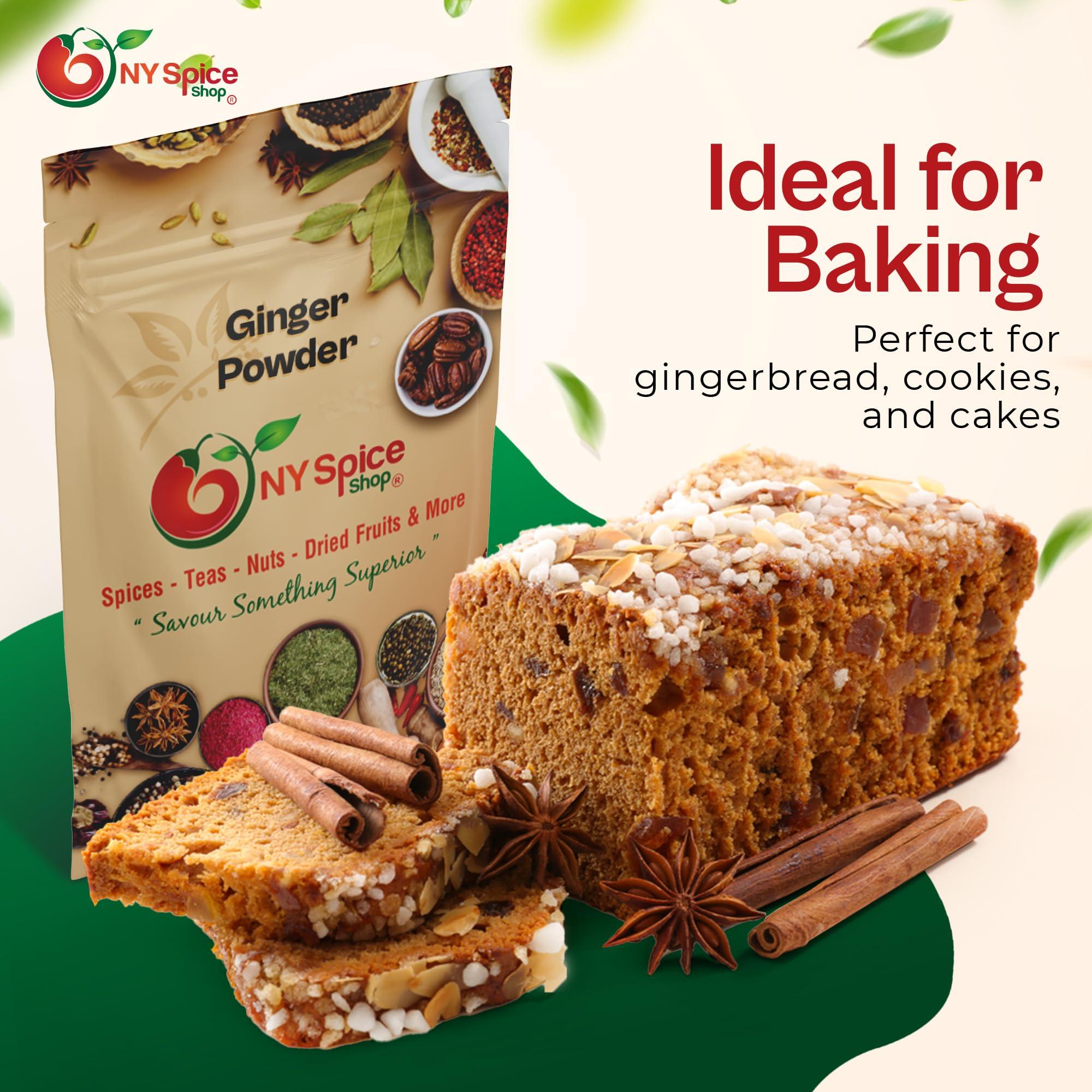 NY Spice Shop NY SPICE SHOP Ginger Powder - Ground Ginger Root - Great Flavor and Highly Aromatic Ground Ginger Root Powder - Perfect for Cooking, Baking Gingerbread, Smoothies & Tea – 3 lbs. (Pound)