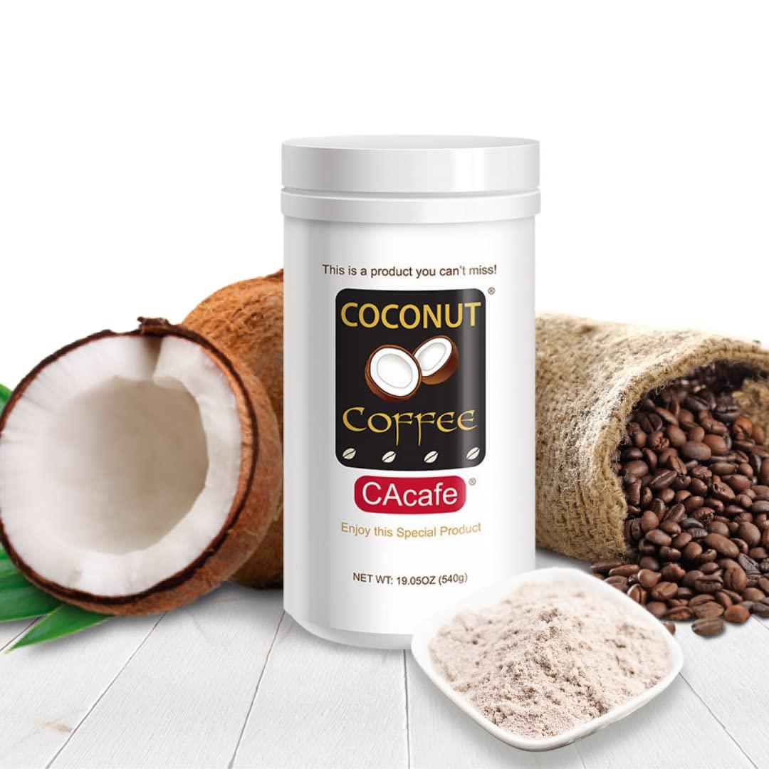 CAcafe CAcafe Coconut Coffee, Coconut Infused Colombian Coffee, Creamy Drink Mix, Make Iced or Hot, Packed with Antioxidants, Natural Energy, and Stress Relief (6 Pack, Coconut Coffee)
