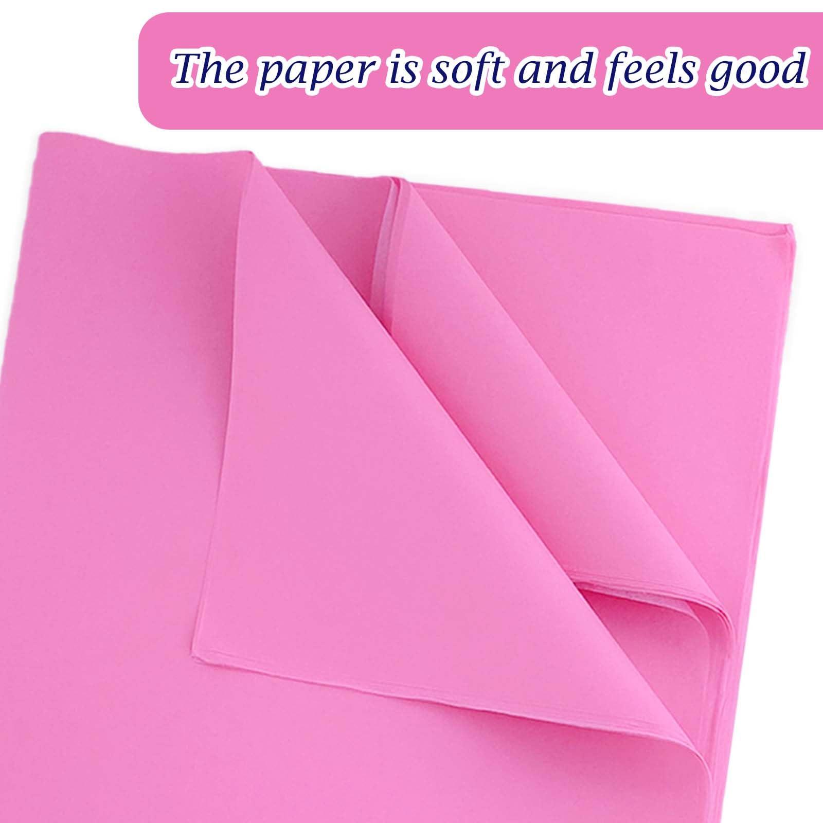 RINDOJIN RINDOJIN 100 Sheets Hot Pink Tissue Paper for Gift Bags 14 x 20 Inches Wrapping Tissue Paper Hot Pink Wrapping Paper for Gift Packaging Filler Art Crafts Wedding Birthday Gift Wrapping Paper