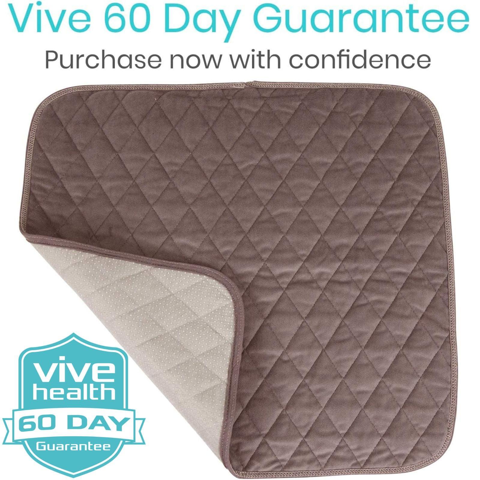 SURES Sures Waterproof Chair Pads for Incontinence (22\" x 21\") - Washable, Waterproof Seat Protector - Chair Protector Seat Cover - Absorbent Incontinence Pad for Bed, Seat Car Wheelchair & Recliner (Brown)