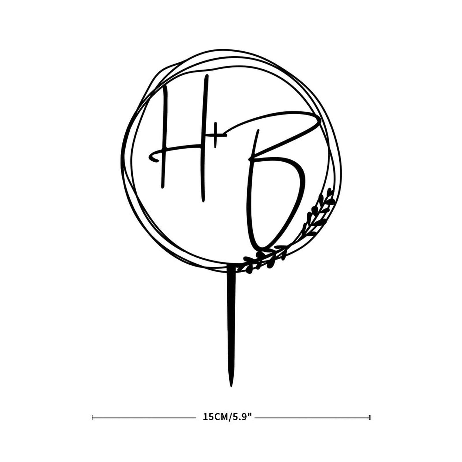 NoneQeleve Personalized Initials Wedding Cake Toppers,Custom Letter Cake Topper,Monogram Wedding Cake Toppers ,Acrylic Cake Topper Speical Event Decor