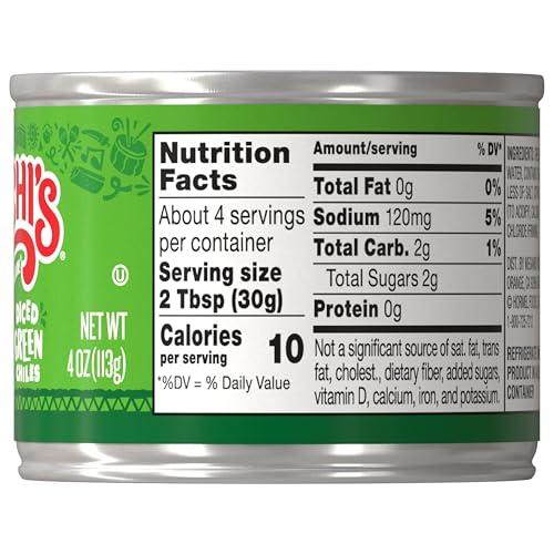 CHI-CHI'S CHI-CHI'S Diced Green Chile Peppers, 4 oz Can, 12 Pack